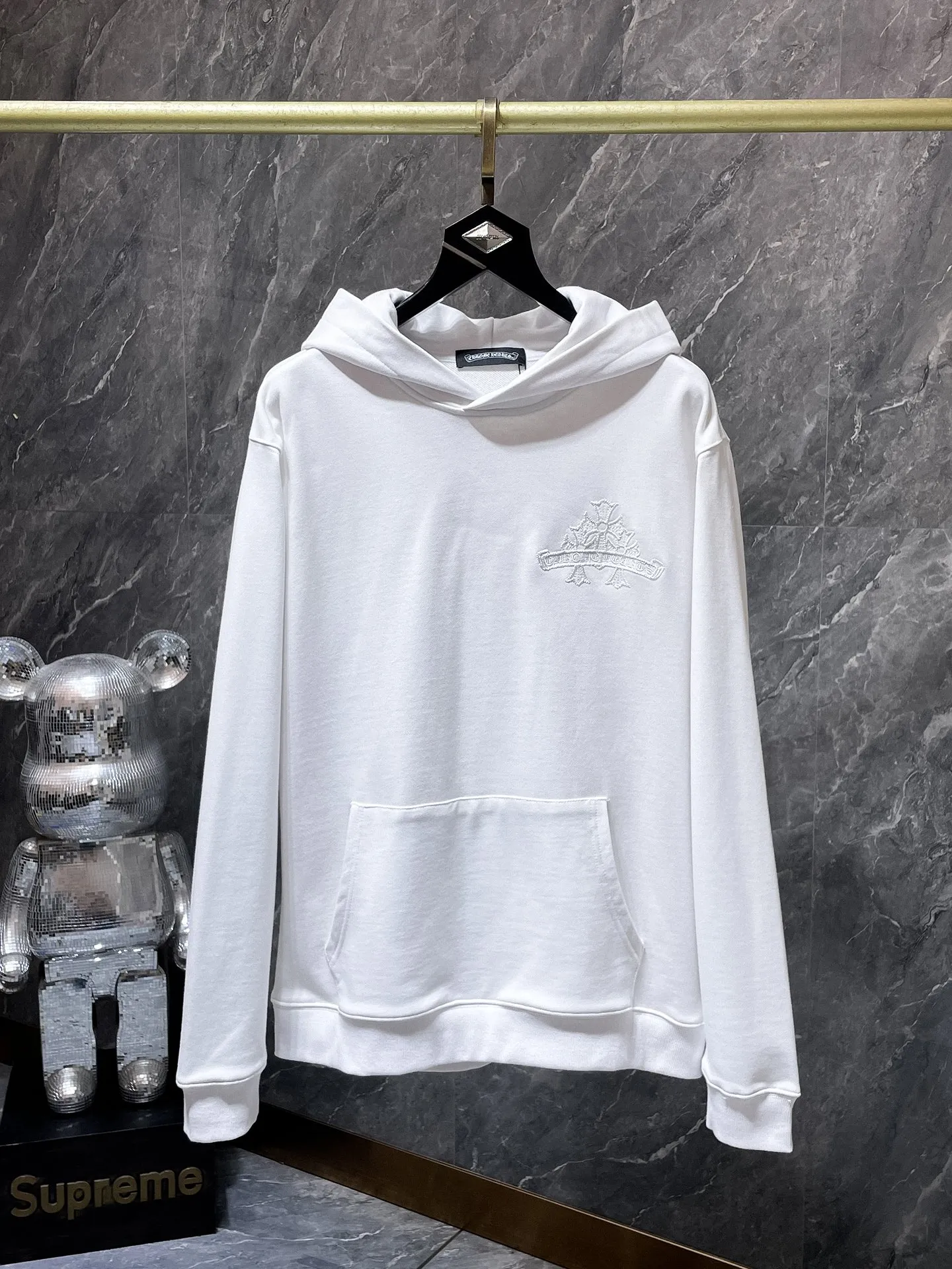 P260 Chrome Hearts Autumn and Winter 2025 Counter Synchronization Chrome Cross Roller Embroidery Hooded Sweatshirt Vacuum Embroidery Method! Heavy embroidery! ! ! Tens of thousands of needles! ! Improved customized version of 1:1 high-gram weight high-quality fabric Recommended color: white black code number: S, M, L, XL